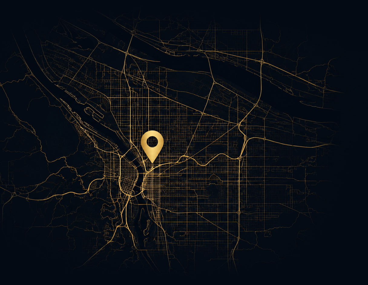 Illustrated Portland Oregon service-area map
